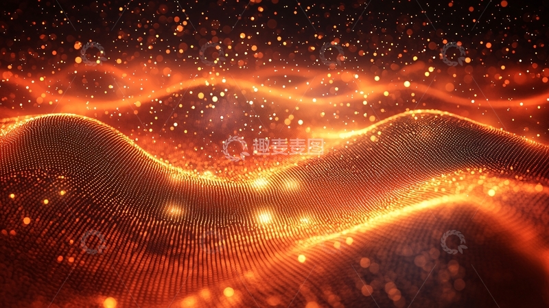 高清大图下载【趣麦麦图】火焰粒子波浪