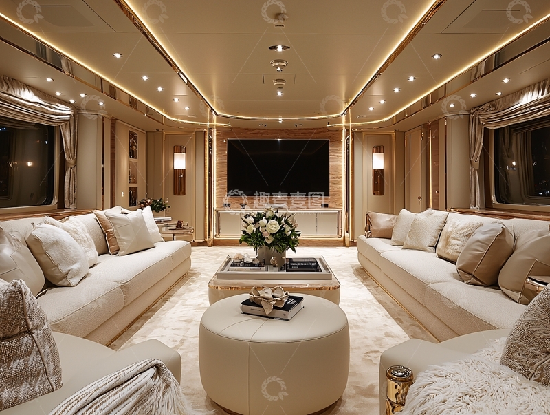高清大图下载【趣麦麦图】豪华游艇内景