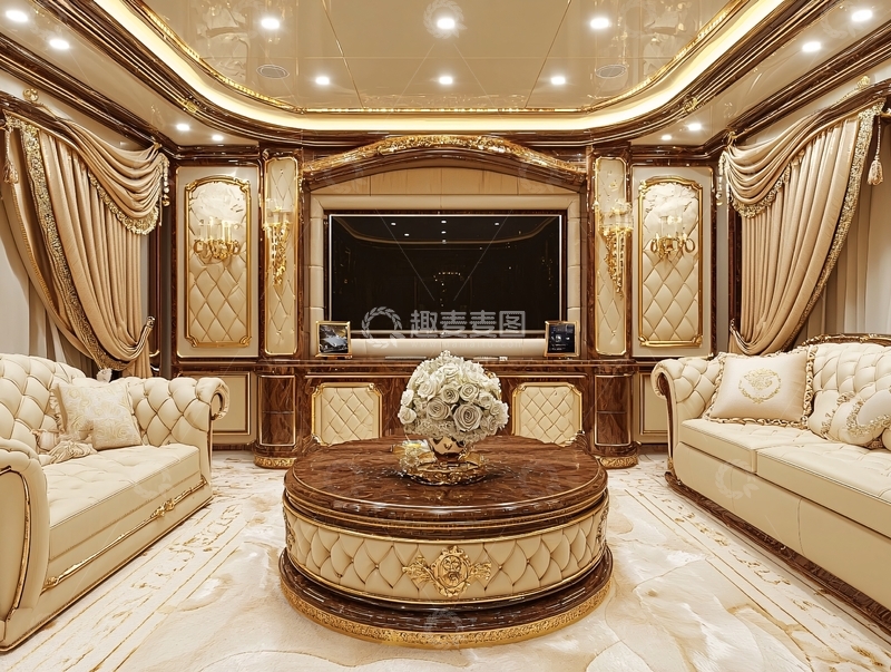 高清大图下载【趣麦麦图】奢华酒店房间内景