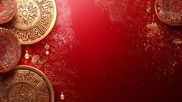 红色中国风背景