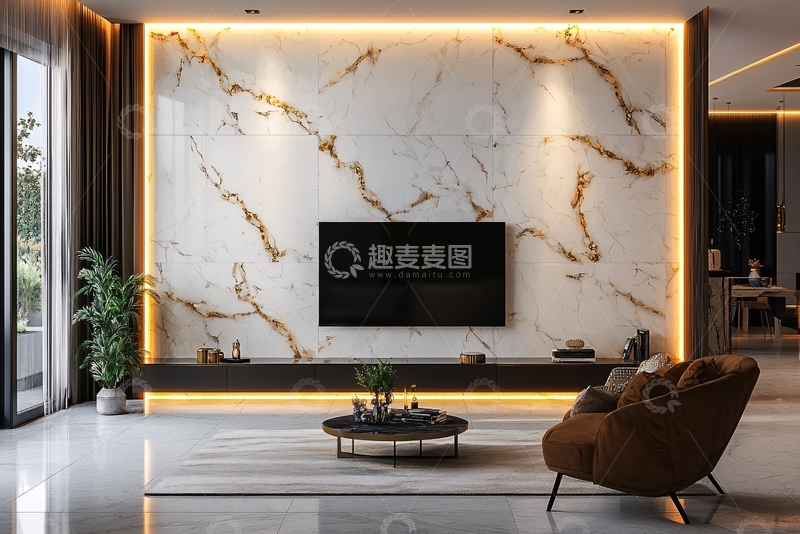 高清大图下载【趣麦麦图】现代简约电视背景墙