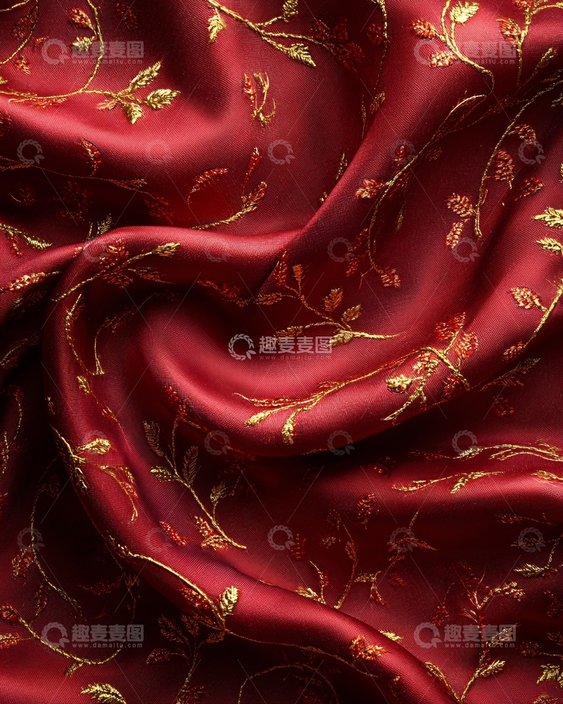 高清大图下载【趣麦麦图】红色丝绸