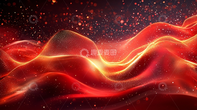 高清大图下载【趣麦麦图】红色波浪
