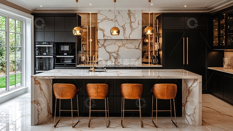 高清大图下载【趣麦麦图】现代轻奢厨房设计