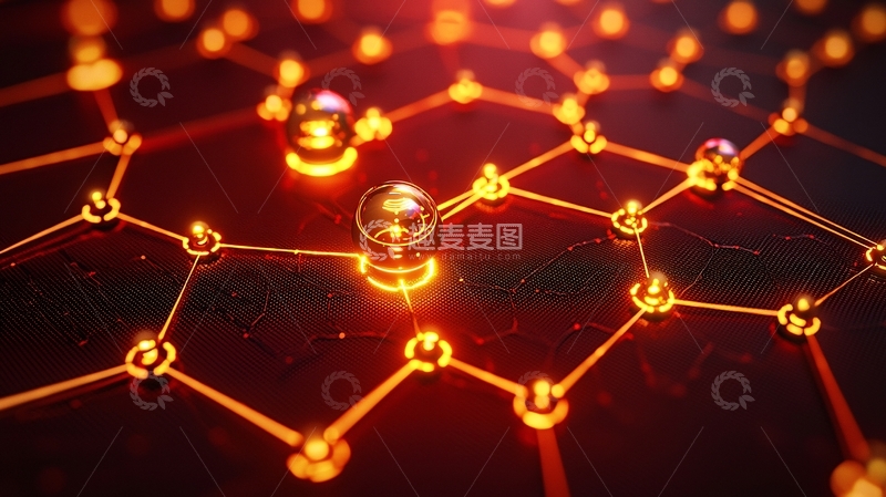 高清大图下载【趣麦麦图】抽象网络连接