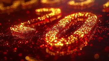 金色粒子数字20