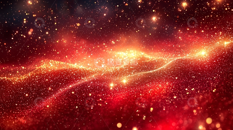 高清大图下载【趣麦麦图】红色宇宙星云