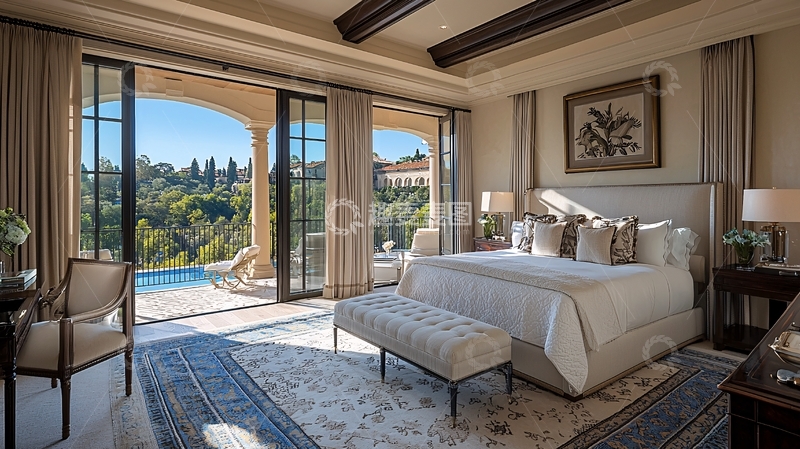 高清大图下载【趣麦麦图】豪华别墅卧室景观