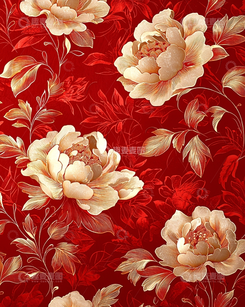 高清大图下载【趣麦麦图】红色背景
