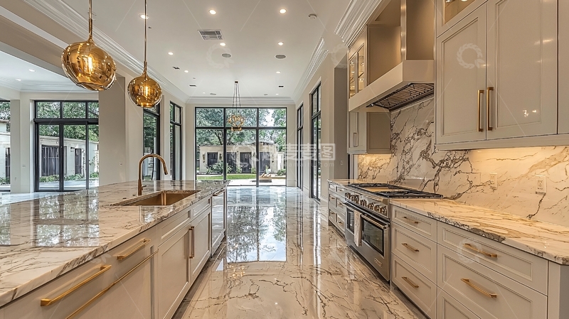 高清大图下载【趣麦麦图】豪华厨房岛台