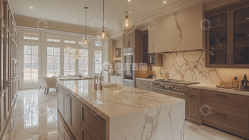 高清大图下载【趣麦麦图】高端现代化开放式厨房