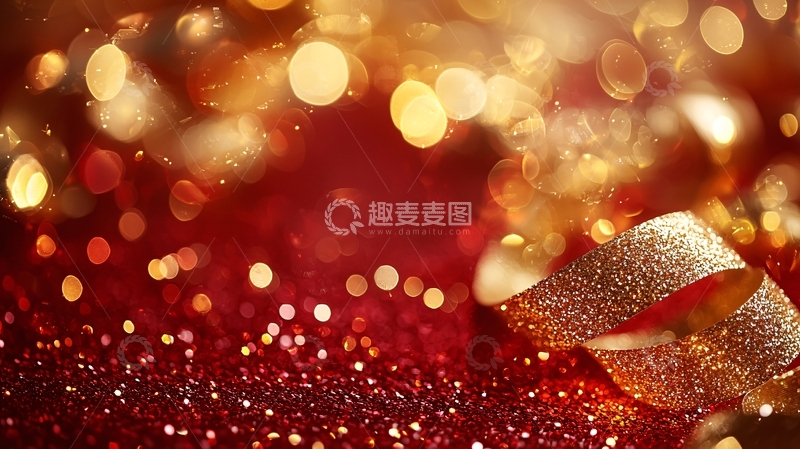 高清大图下载【趣麦麦图】红金色闪光背景