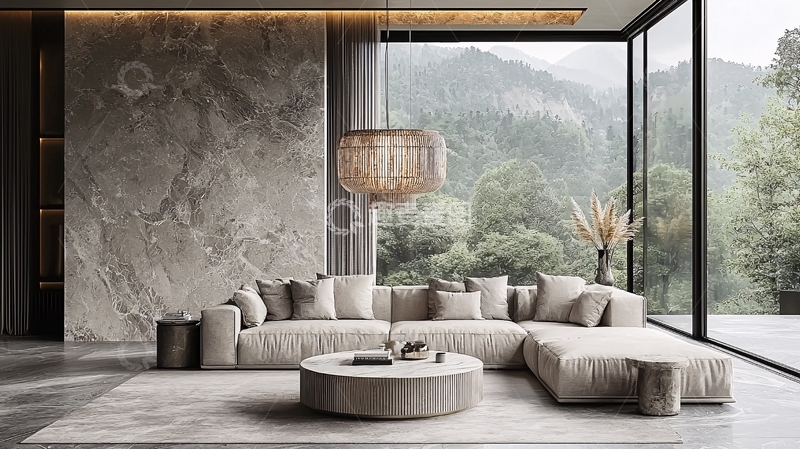 高清大图下载【趣麦麦图】现代极简客厅设计