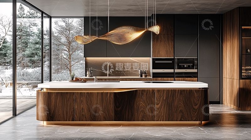 高清大图下载【趣麦麦图】现代极简风格厨房