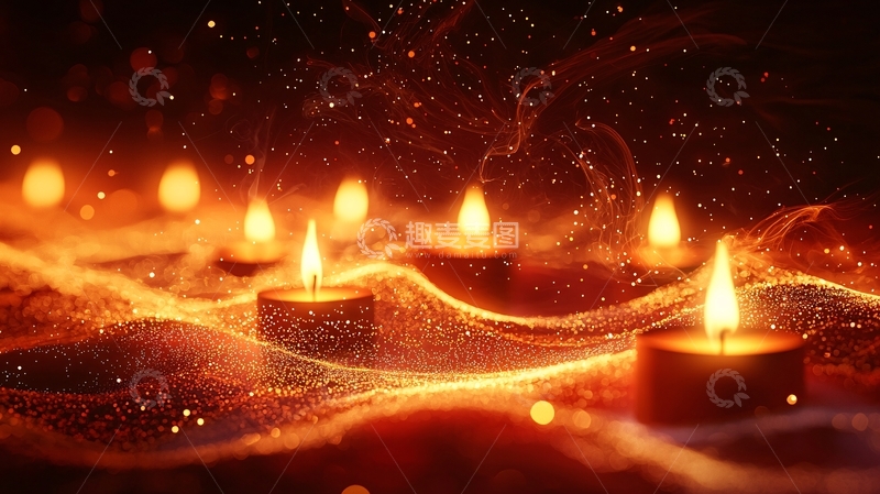 高清大图下载【趣麦麦图】燃烧的蜡烛