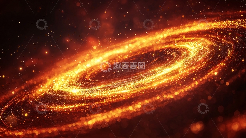 高清大图下载【趣麦麦图】燃烧的星系旋涡