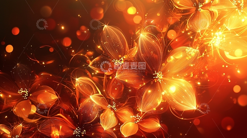 高清大图下载【趣麦麦图】火焰花朵