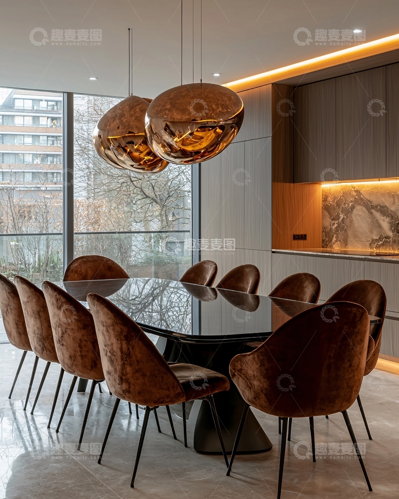 高清大图下载【趣麦麦图】现代轻奢餐厅