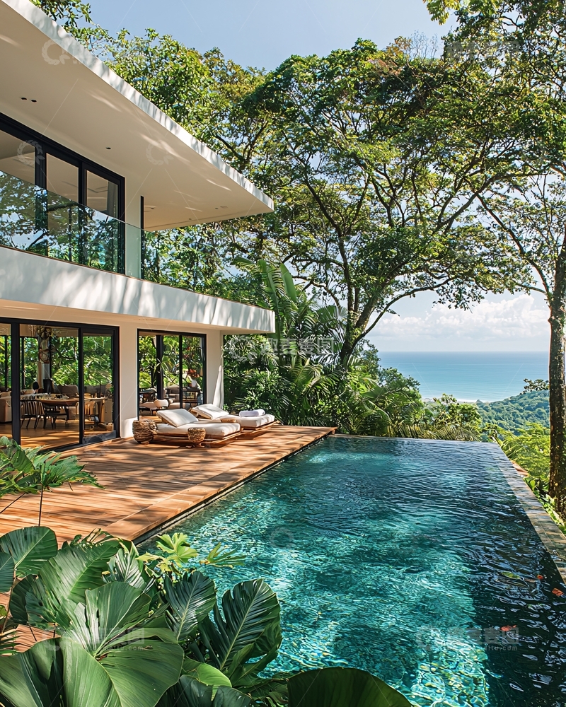 高清大图下载【趣麦麦图】热带雨林中的豪华别墅