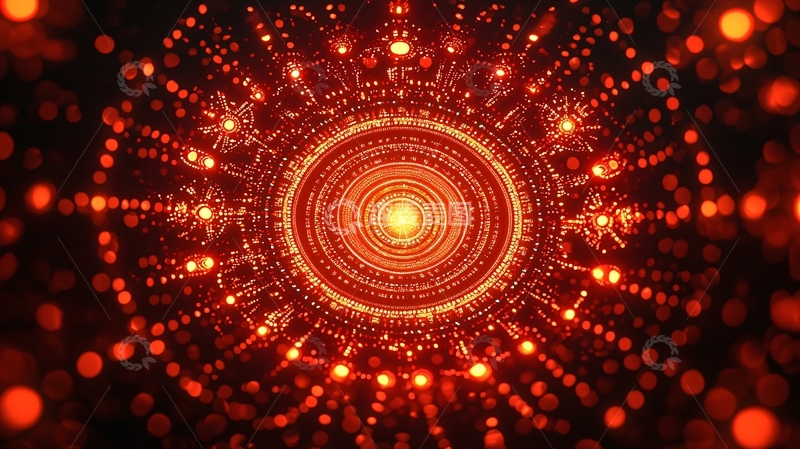 高清大图下载【趣麦麦图】红色能量漩涡