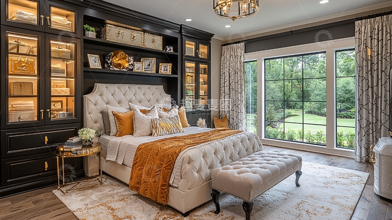 高清大图下载【趣麦麦图】现代美式卧室设计
