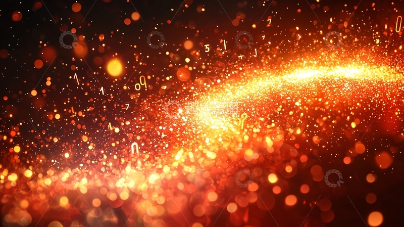 高清大图下载【趣麦麦图】火花四溅的数字能量轨迹