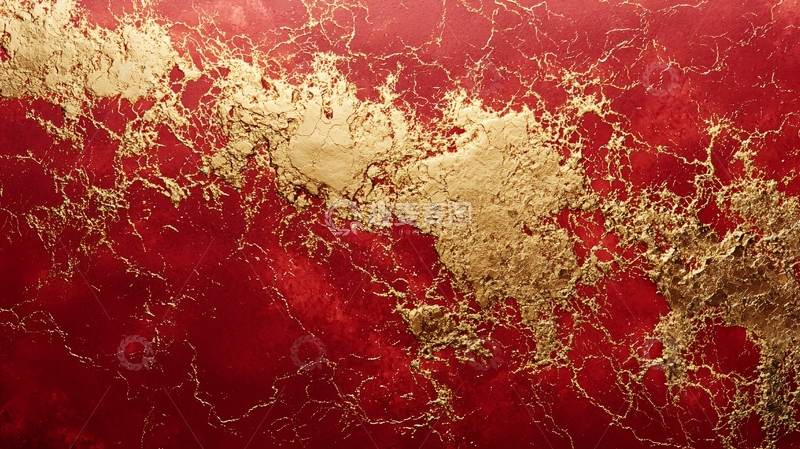 高清大图下载【趣麦麦图】红色金色纹理背景