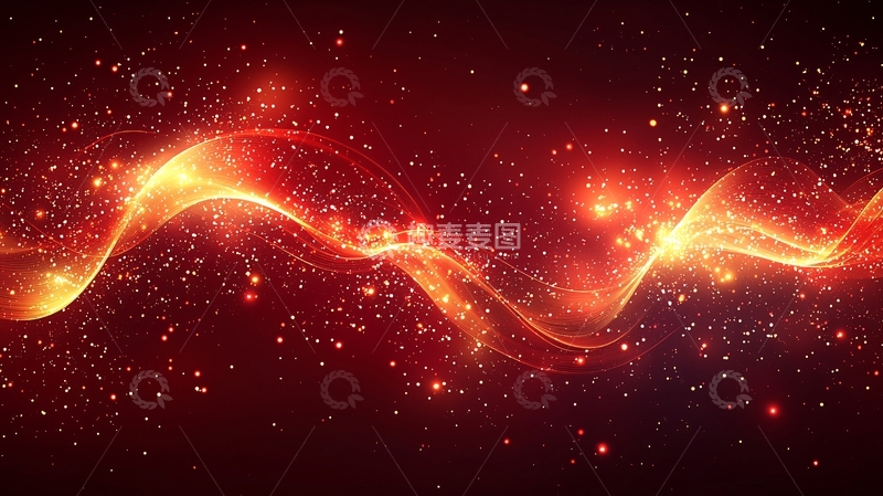 高清大图下载【趣麦麦图】红色能量光波