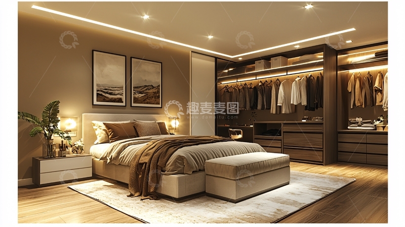 高清大图下载【趣麦麦图】现代简约卧室设计117