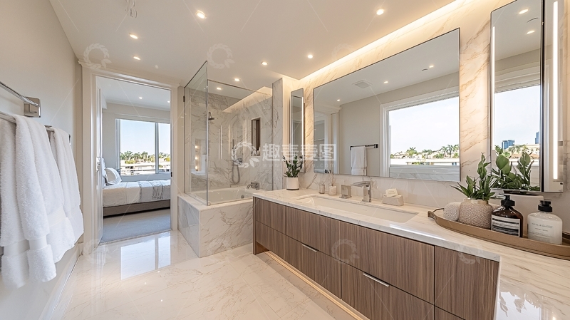 高清大图下载【趣麦麦图】现代简约风格的浴室