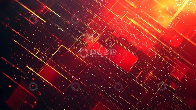 高清大图下载【趣麦麦图】科技感红色背景