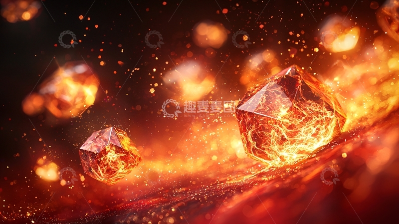 高清大图下载【趣麦麦图】燃烧的晶体