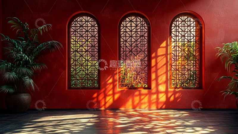 高清大图下载【趣麦麦图】红色墙壁