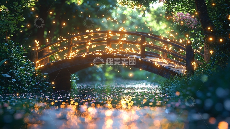 高清大图下载【趣麦麦图】梦幻小桥