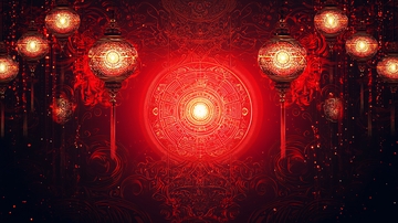 红光魔幻仪式场景