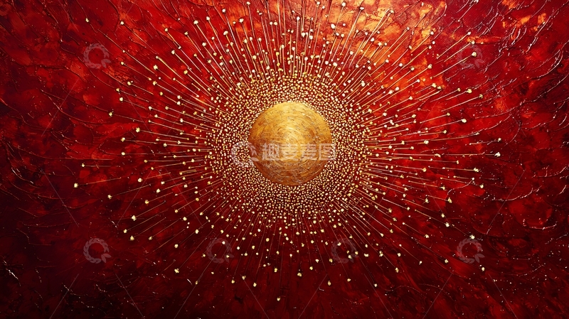 高清大图下载【趣麦麦图】红色金色光线漩涡