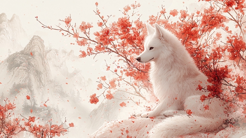 高清大图下载【趣麦麦图】白狐