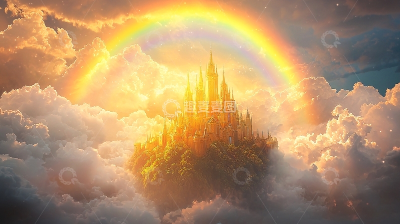 高清大图下载【趣麦麦图】云端城堡