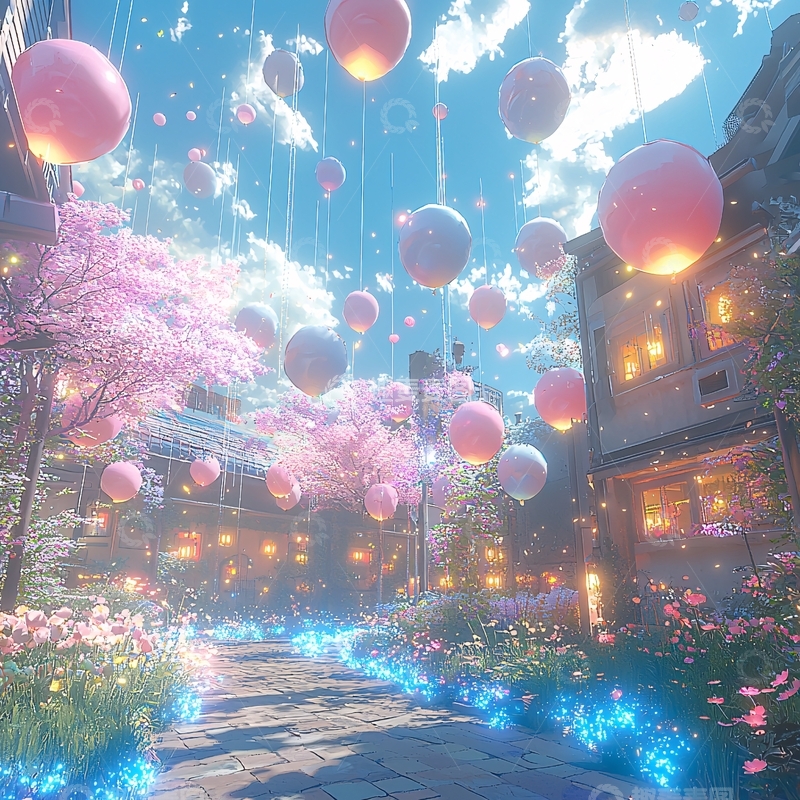 高清大图下载【趣麦麦图】梦幻小镇