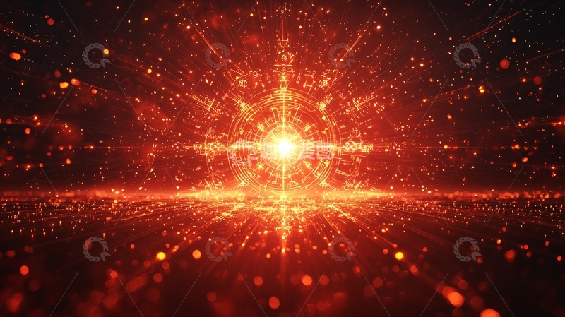 高清大图下载【趣麦麦图】红色能量光束