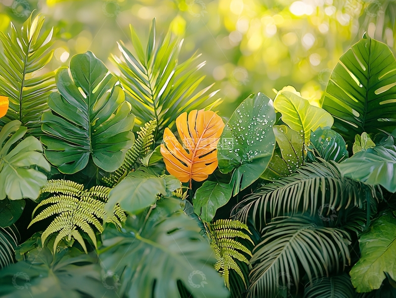 高清大图下载【趣麦麦图】热带植物背景图