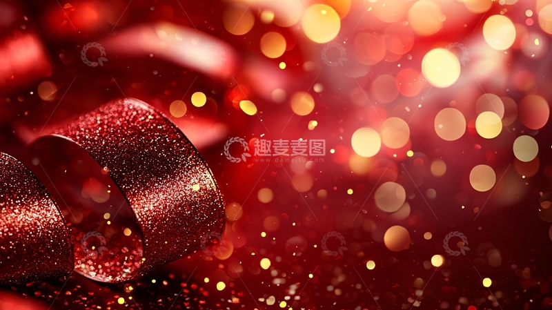 高清大图下载【趣麦麦图】红色丝带5