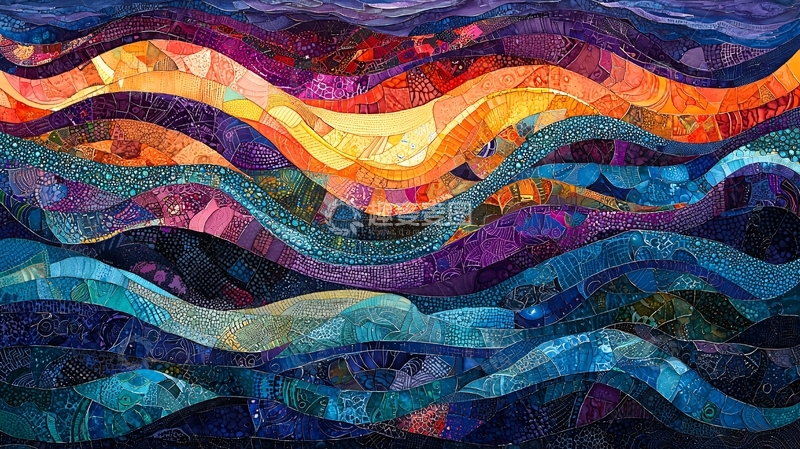 高清大图下载【趣麦麦图】抽象波浪