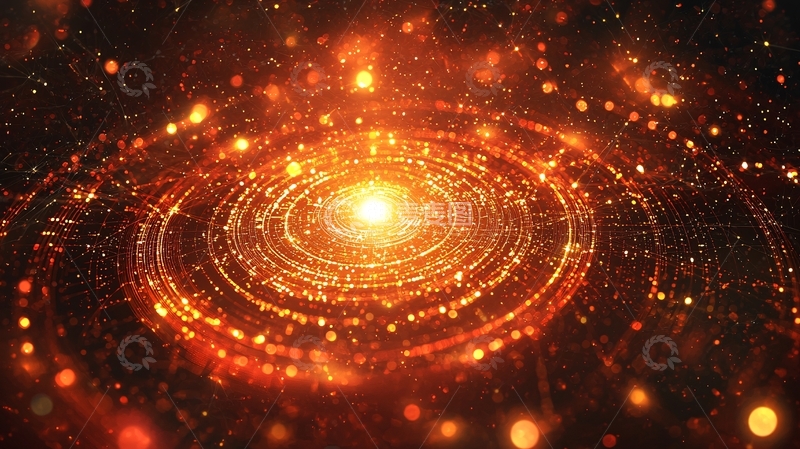 高清大图下载【趣麦麦图】橙色宇宙星云