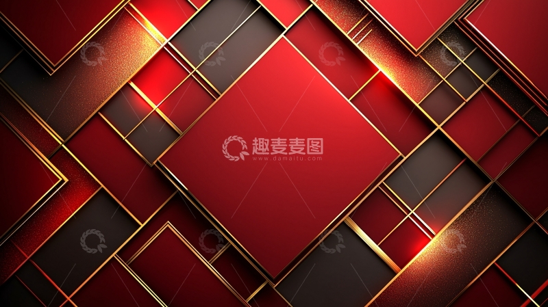 高清大图下载【趣麦麦图】红色几何背景