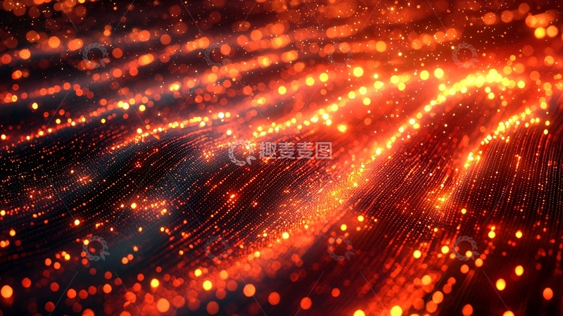 高清大图下载【趣麦麦图】流动的火焰粒子背景