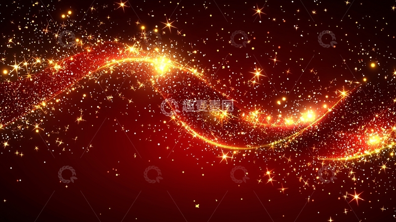 高清大图下载【趣麦麦图】红色闪光粒子流
