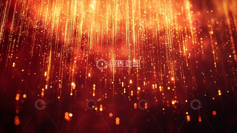 高清大图下载【趣麦麦图】火光四射的粒子雨