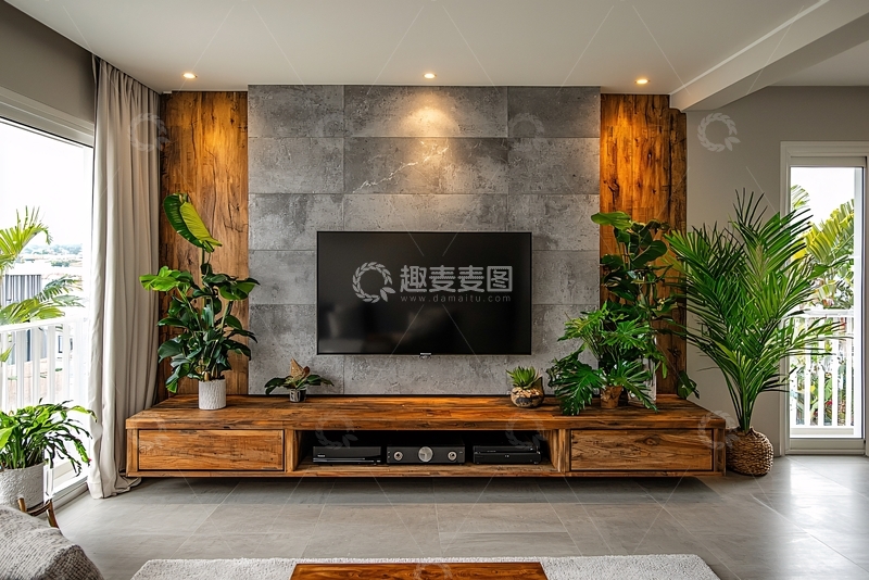 高清大图下载【趣麦麦图】现代简约电视背景墙