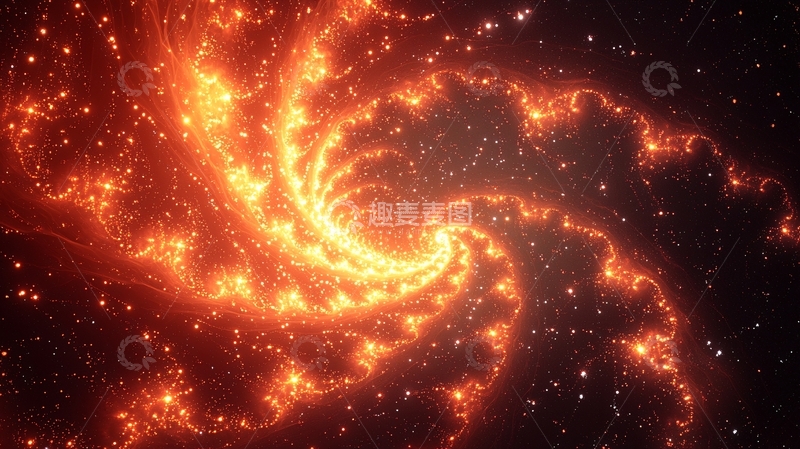 高清大图下载【趣麦麦图】火红色的宇宙螺旋星云